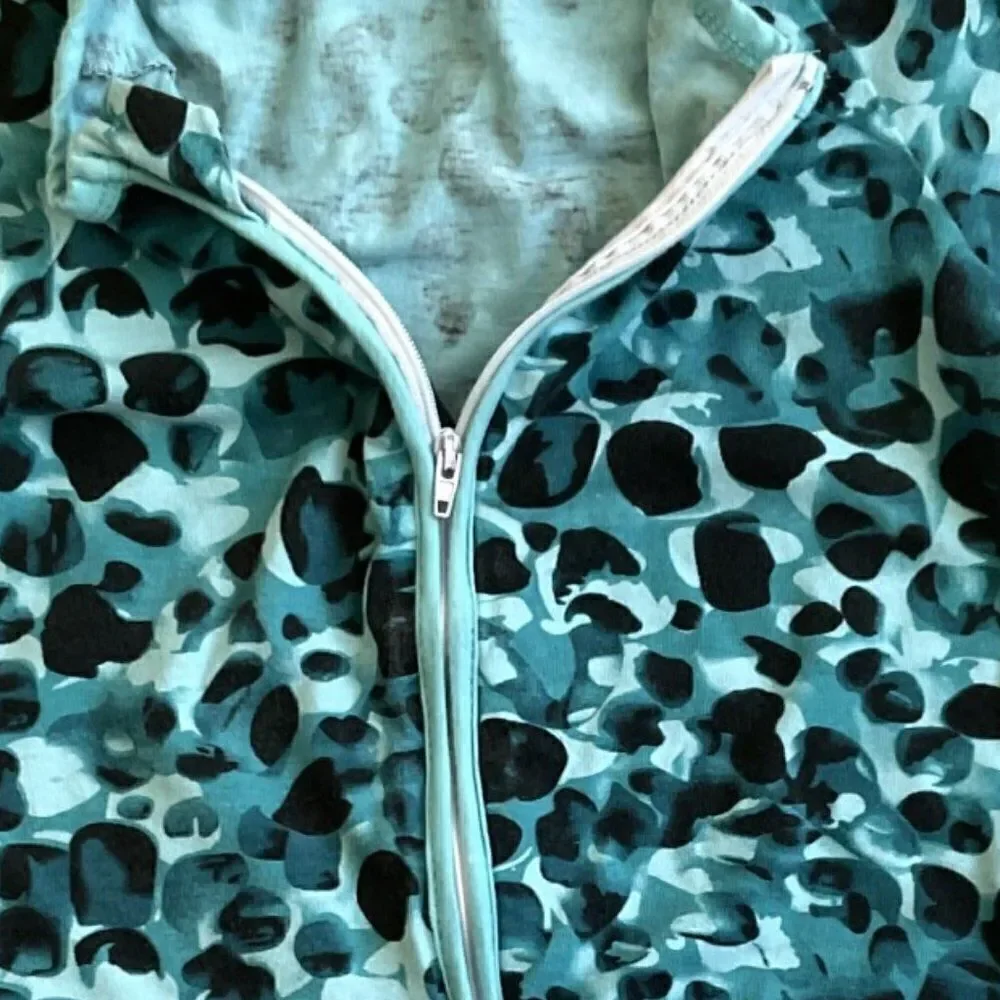 Kids Tales Camo Romper Shorts Double Zipper Pajamas